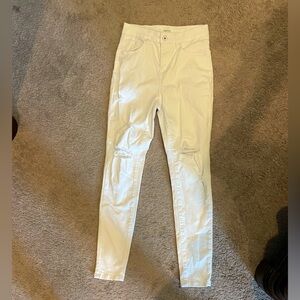 Cream Skinny Jeans